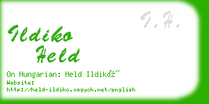 ildiko held business card